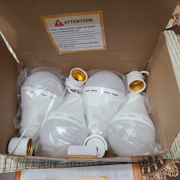 Neporal 4-Pack Light Bulbs Daily Use or Backup Emergency Use - Picture 10 of 11